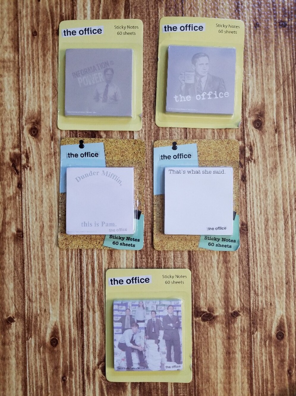 5 NBC The Office Sticky Notes Set Universal Michael Scott Dunder Mifflin